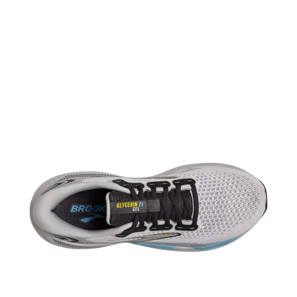 Brooks Herren Glycerin GTS 21 Sneaker in Kokosnuss/Geschmiedetes Eisen/Gelb