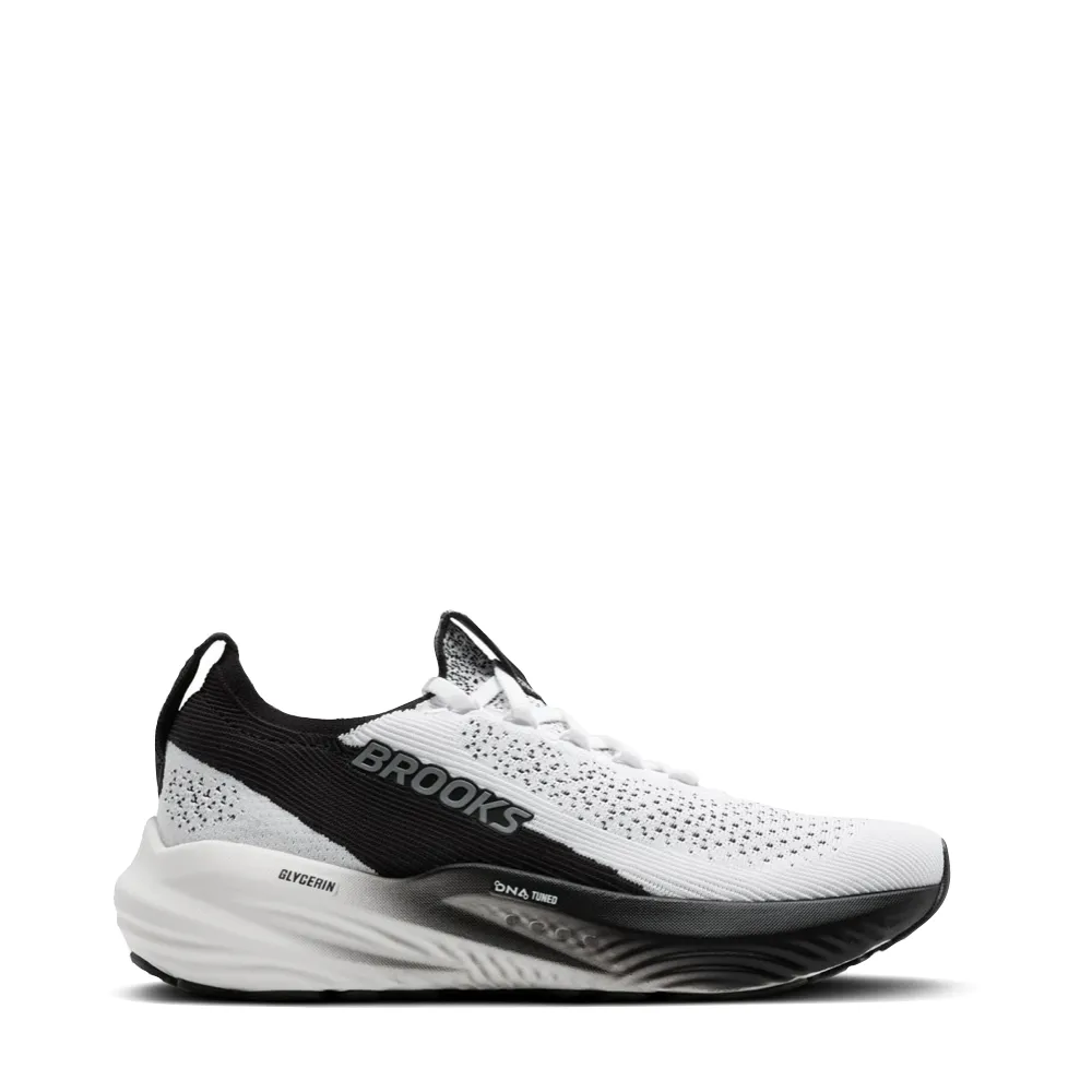Brooks Herren Glycerin StealthFit 22 Sneaker in Weiß/Grau/Schwarz