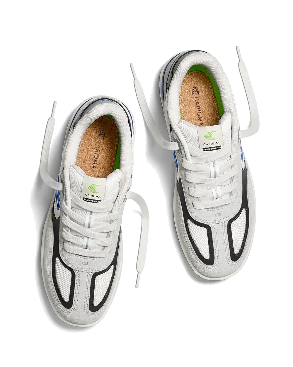 Cariuma Schuhe Skategoat C25 Schuhe in Rauchweiß, Schwarz & Blau