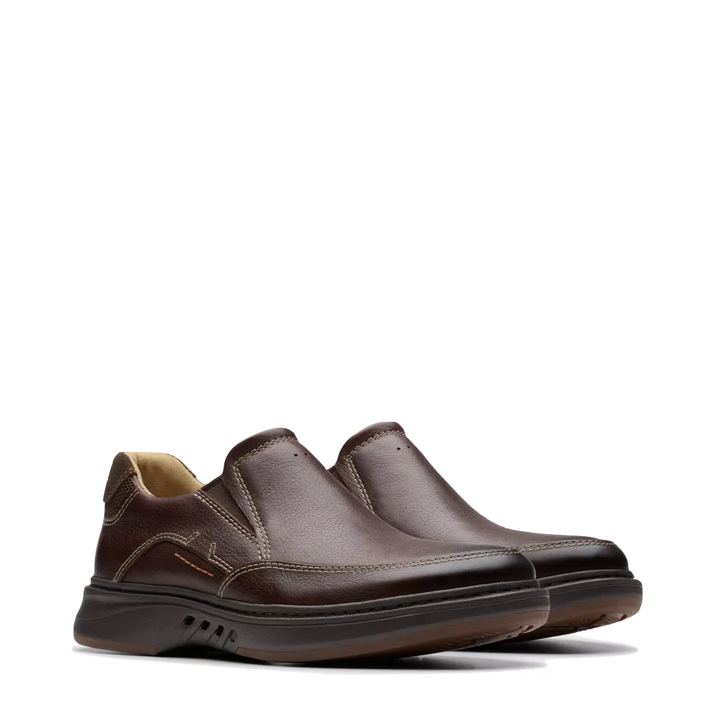 Clarks Herren Un Briley Step Leder Slip-On Schuh in Mahagoni