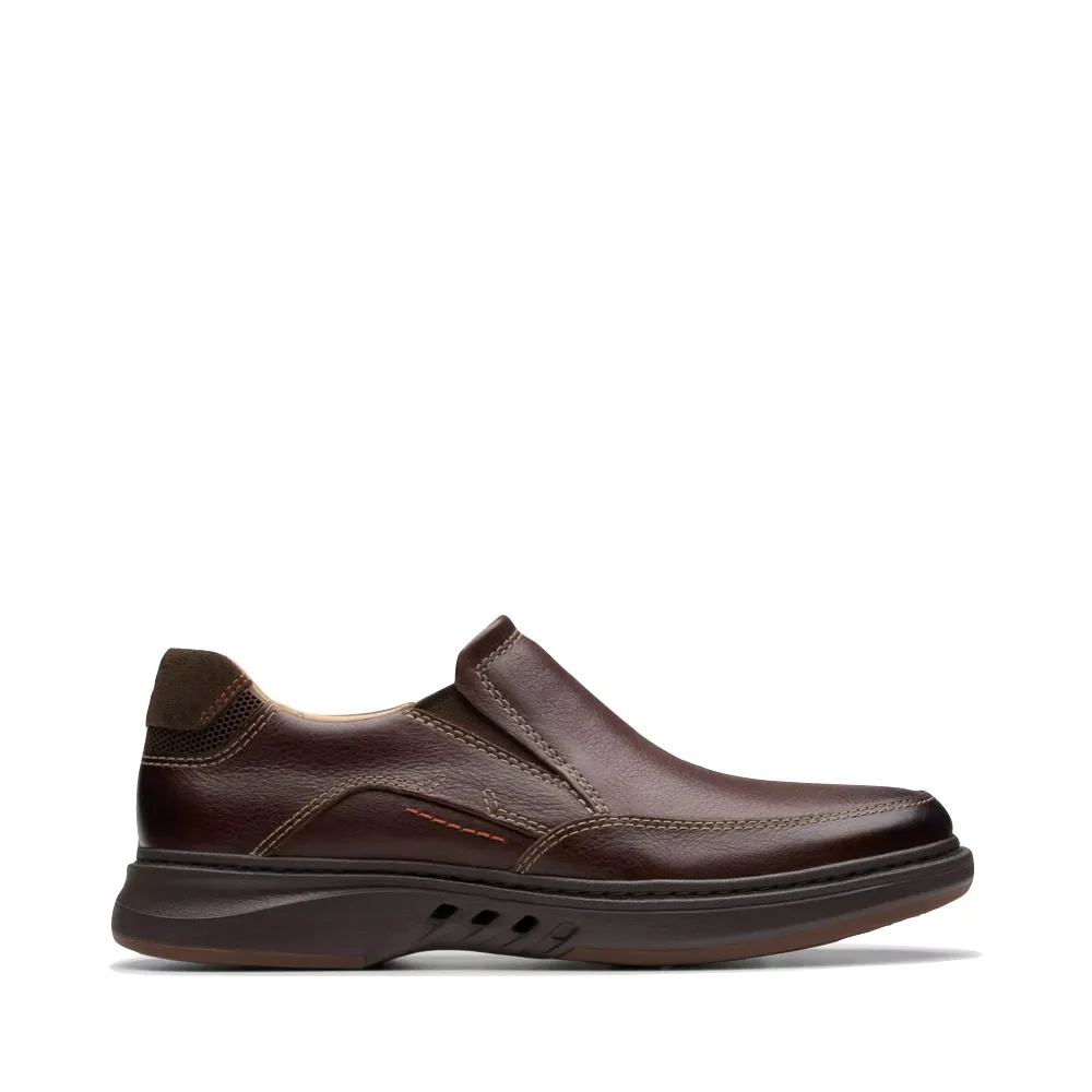 Clarks Herren Un Briley Step Leder Slip-On Schuh in Mahagoni