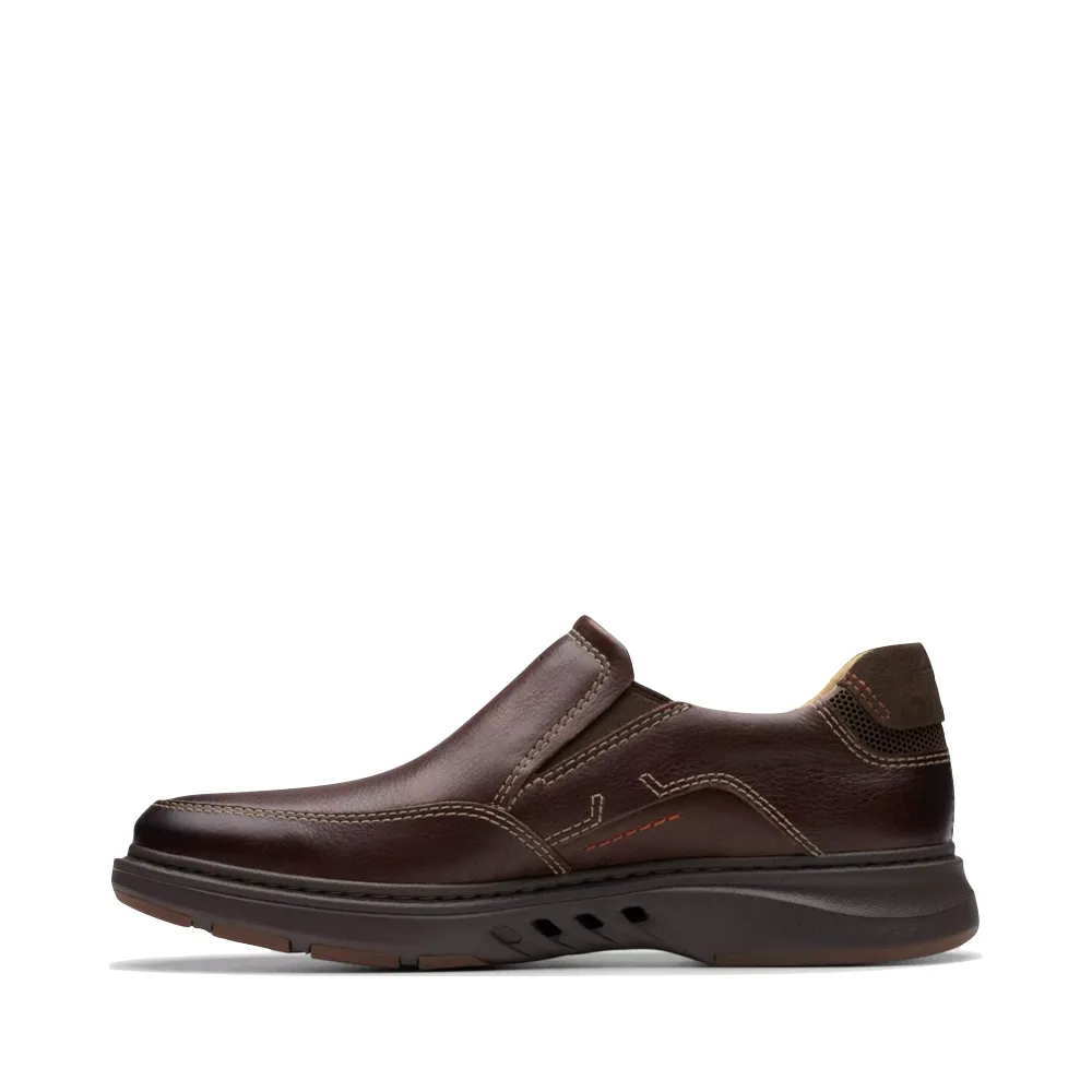 Clarks Herren Un Briley Step Leder Slip-On Schuh in Mahagoni