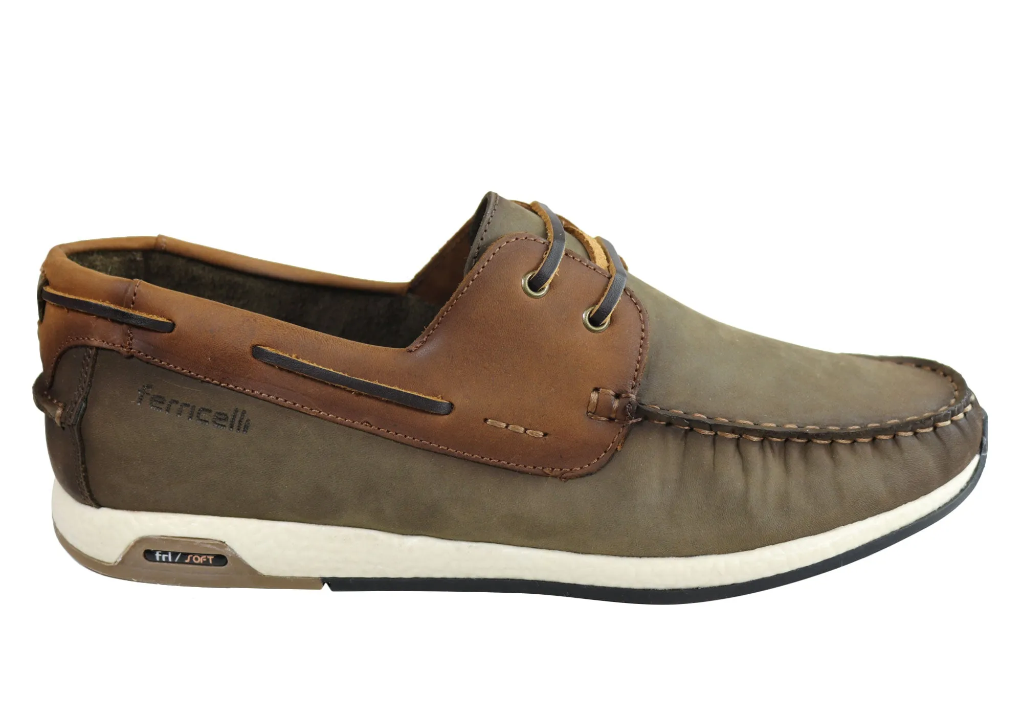 Ferricelli Nathan Herren Freizeit-Lederschuhe mit Schnürung Hergestellt in Brasilien Ferricelli Schuhe