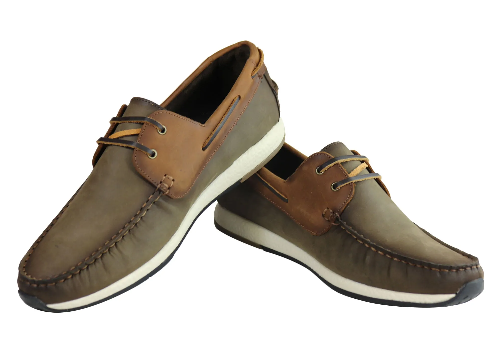 Ferricelli Nathan Herren Freizeit-Lederschuhe mit Schnürung Hergestellt in Brasilien Ferricelli Schuhe