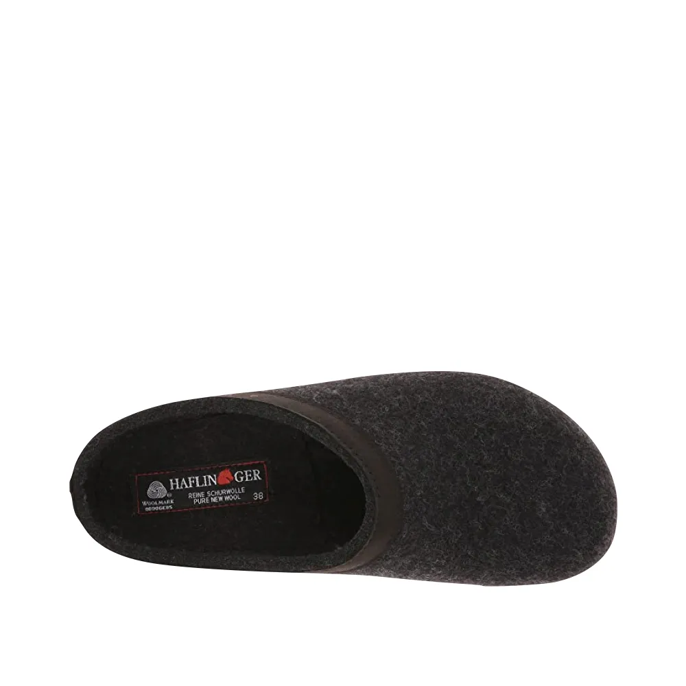 Haflinger Grizzly Woll-Clog in Anthrazit