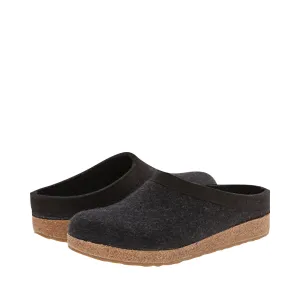 Haflinger Grizzly Woll-Clog in Anthrazit
