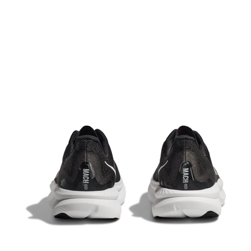 Hoka Herren Mach 6 Sneaker in Schwarz/Weiß