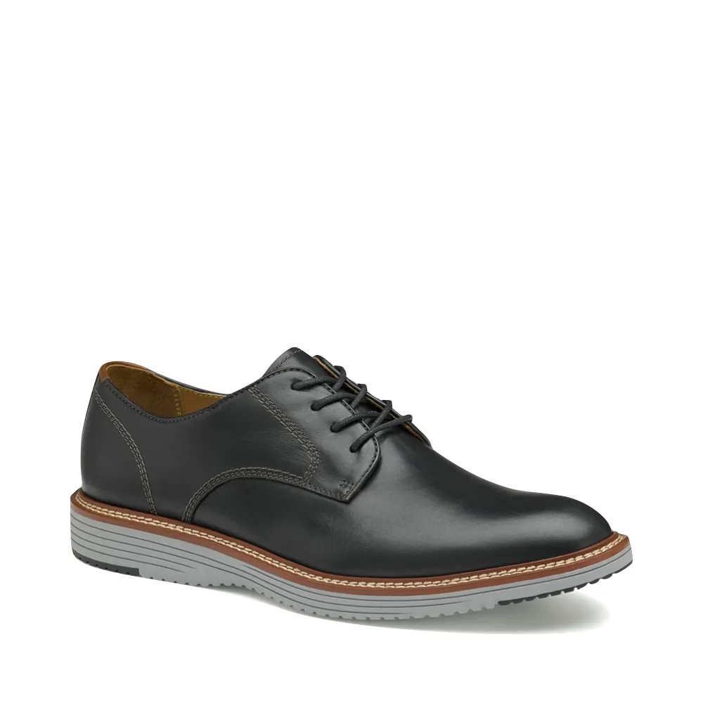 Johnston & Murphy Herren Upton Plain Toe Leder Schnür-Oxford in Schwarz