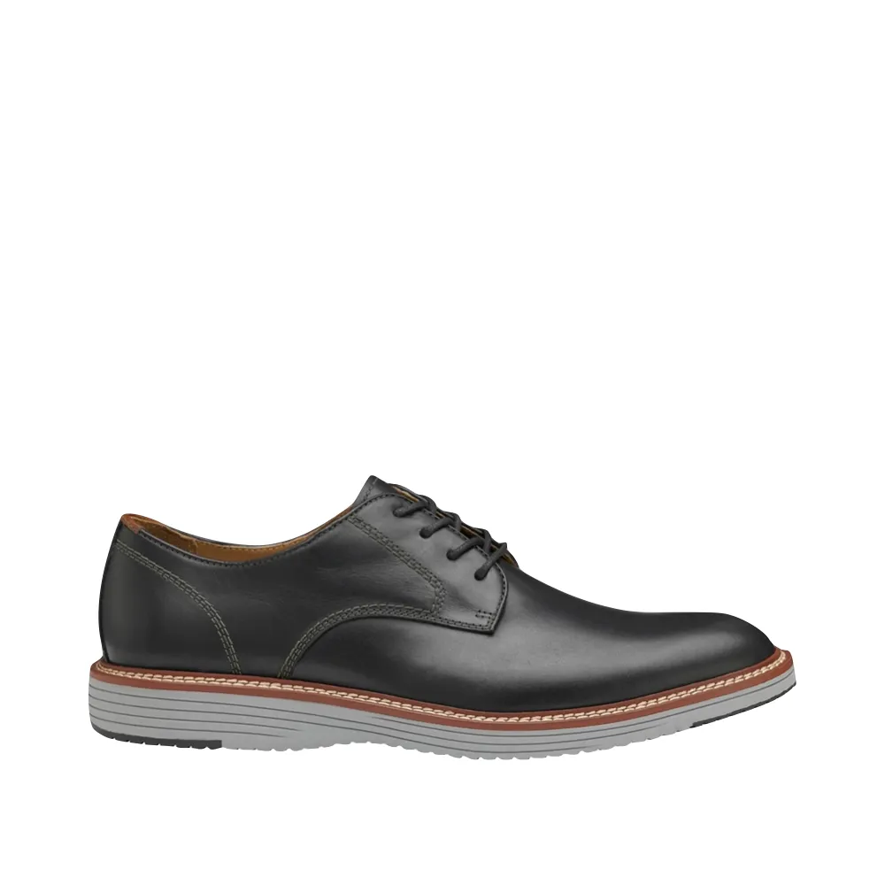 Johnston & Murphy Herren Upton Plain Toe Leder Schnür-Oxford in Schwarz