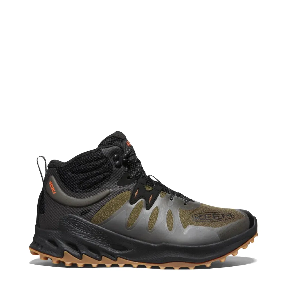 KEEN Herren Zionic wasserdichte Wanderstiefel in Dunkeloliv/Scharlachrot