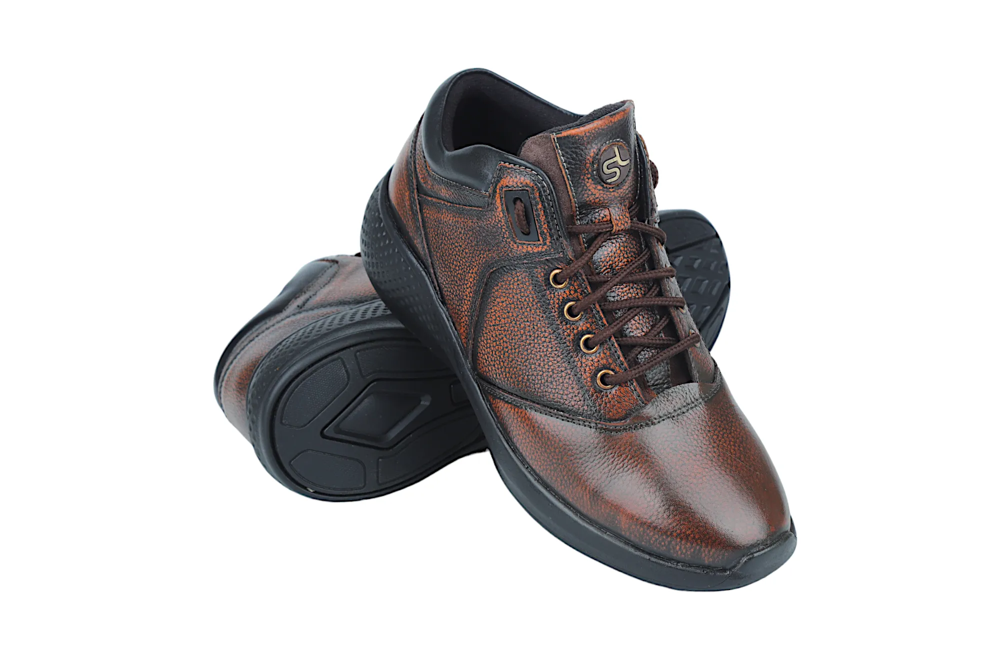 Herren Leder Freizeitschuhe 38016
