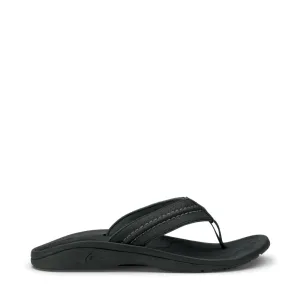 OluKai Herren Hokua Thong Sandale in Schwarz/Dunkelschatten