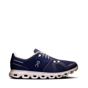 On Men's Cloud 6 Sneaker in Mitternacht/Weiß