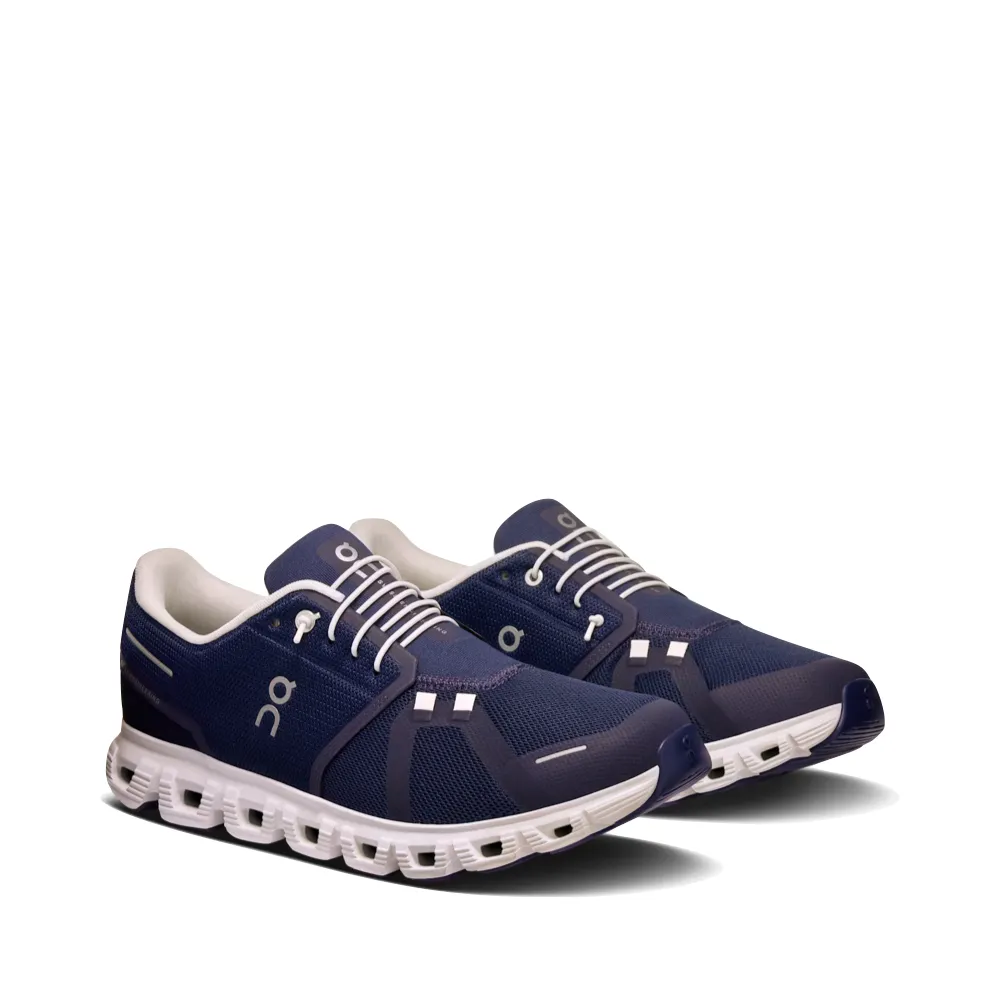 On Men's Cloud 6 Sneaker in Mitternacht/Weiß