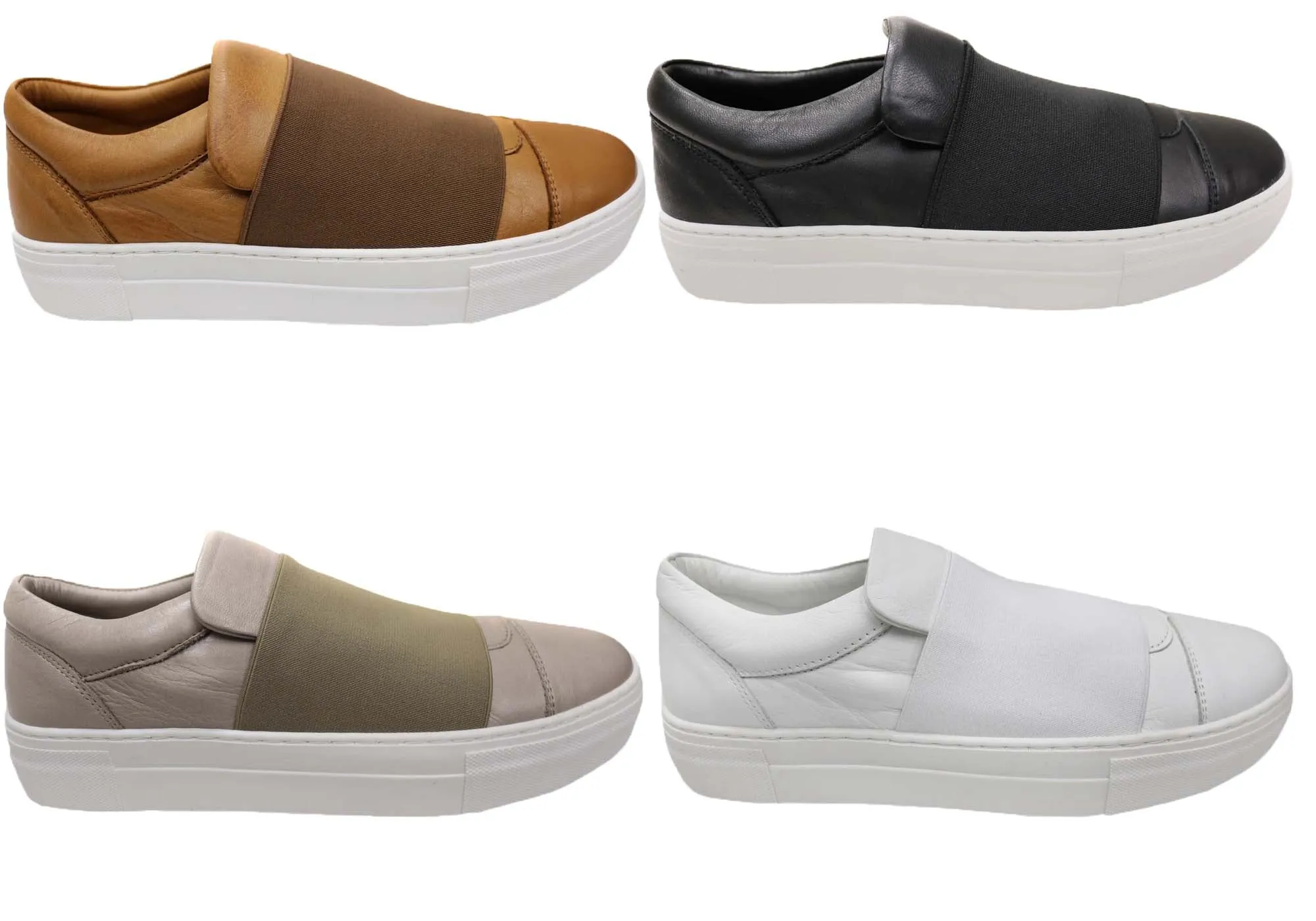 Orizonte Brig Damen Bequeme Schlupf-Lederschuhe Orizonte Schuhe