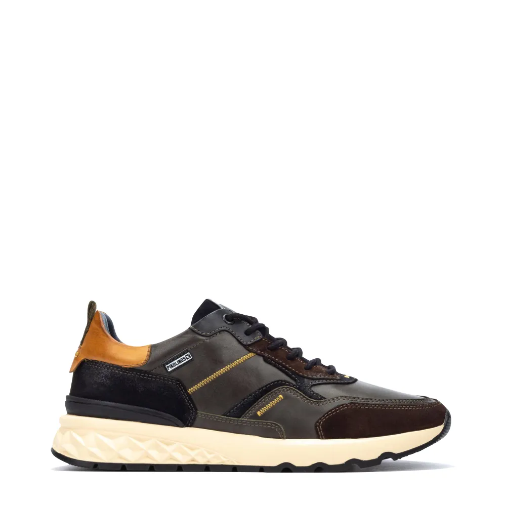 Pikolinos Herren Aranda Lederschnürsneaker in Waldgrün