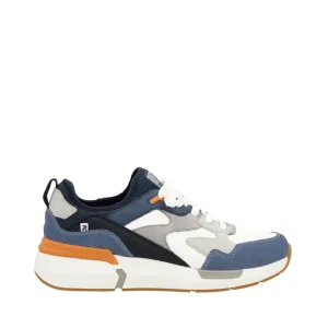 Rieker Herren Justus 03 Sneaker in Jeans/Dirty White/Cement