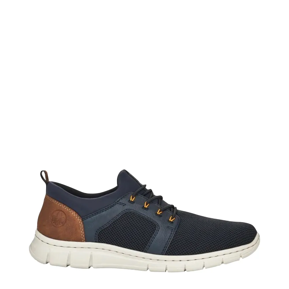 Rieker Herren Timo 96 Bungee-Schnürung Slip-On Sneaker in Blau