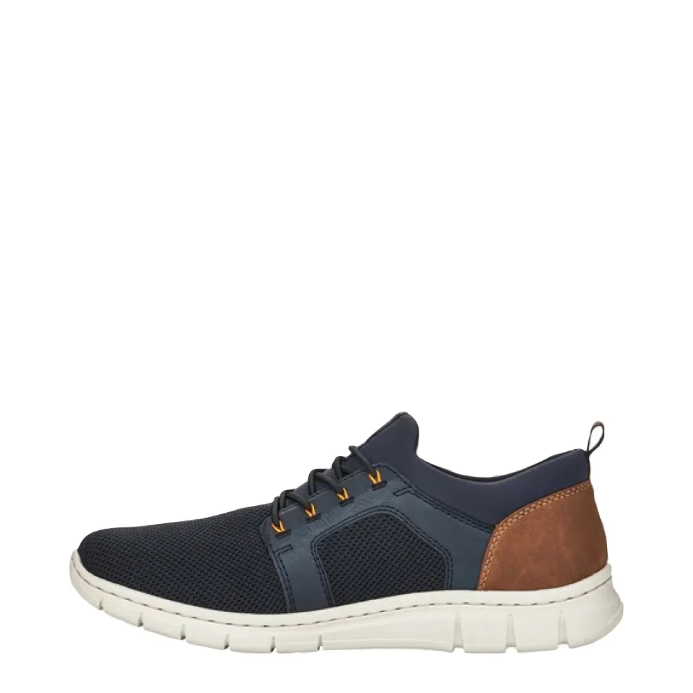 Rieker Herren Timo 96 Bungee-Schnürung Slip-On Sneaker in Blau