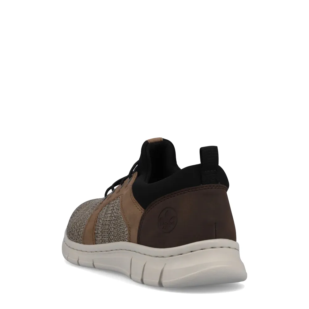 Rieker Herren Timo 96 Bungee Schnürung Slip-On Sneaker in Fango