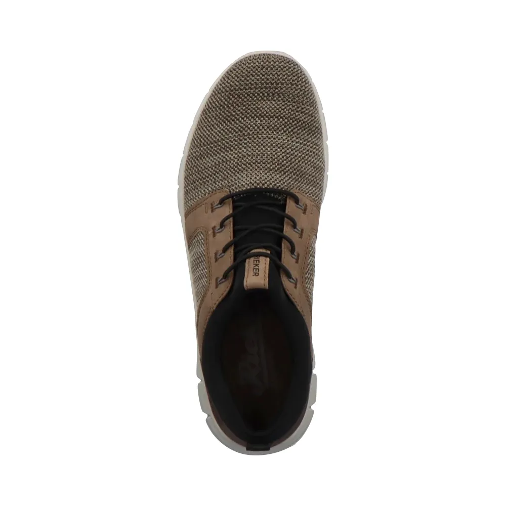 Rieker Herren Timo 96 Bungee Schnürung Slip-On Sneaker in Fango