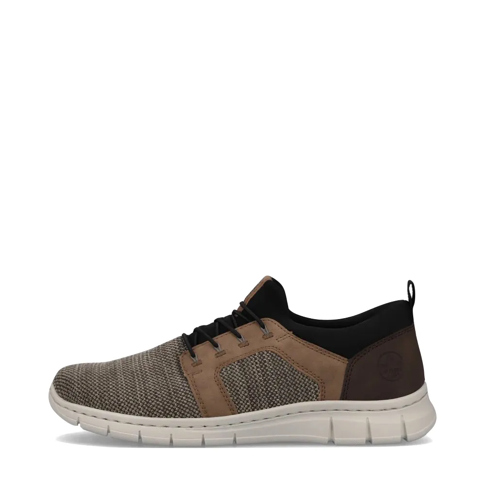 Rieker Herren Timo 96 Bungee Schnürung Slip-On Sneaker in Fango