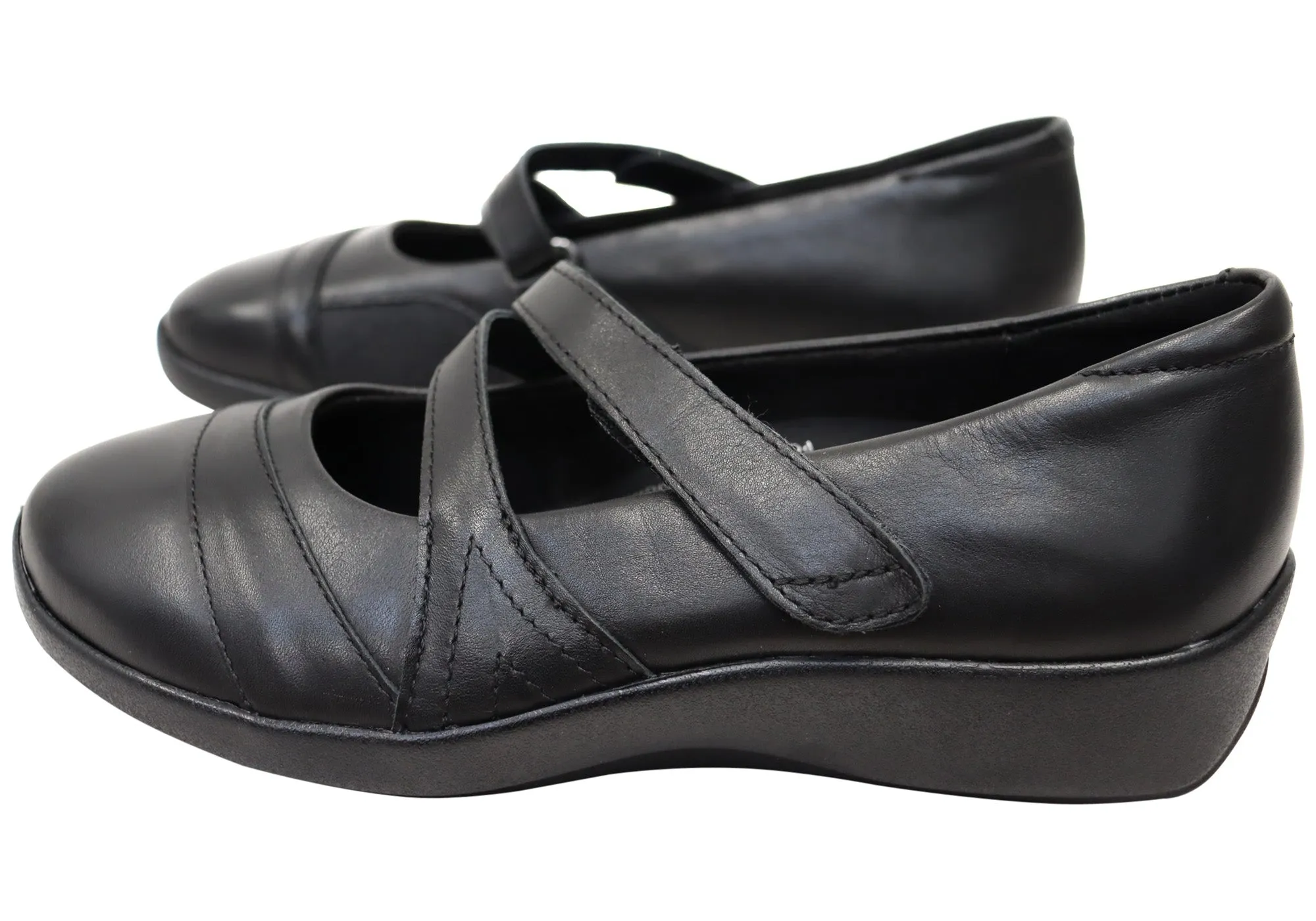 Scholl Orthaheel Keisha Damen Leder Bequeme Mary Jane Schuhe Scholl Orthaheel Schuhe