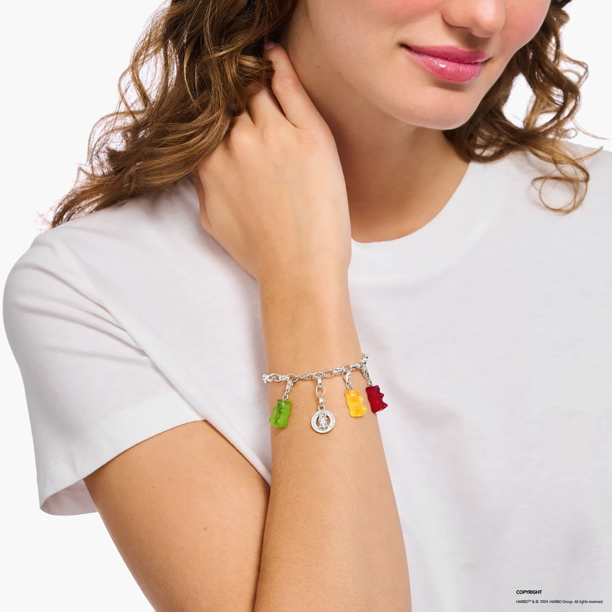 Thomas Sabo Damen Charms Schmuck Anhänger Goldbären in Gelb