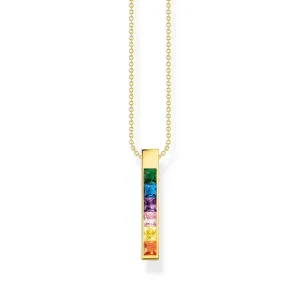 Thomas Sabo Damenketten Halskette bunte Steine Gold