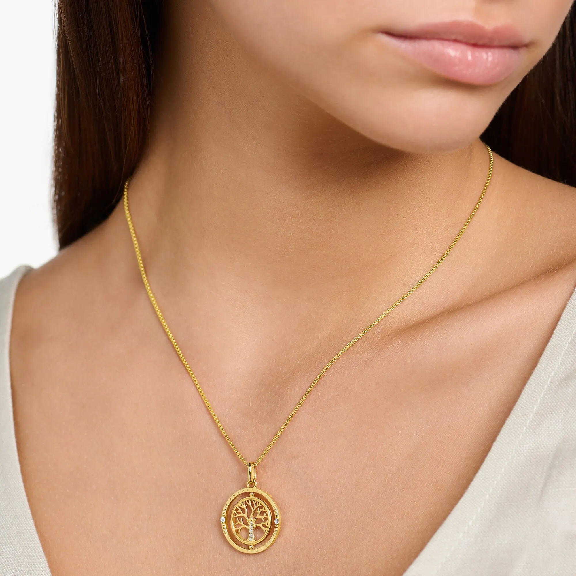 Thomas Sabo Damenketten Kette Baum der Liebe Gold