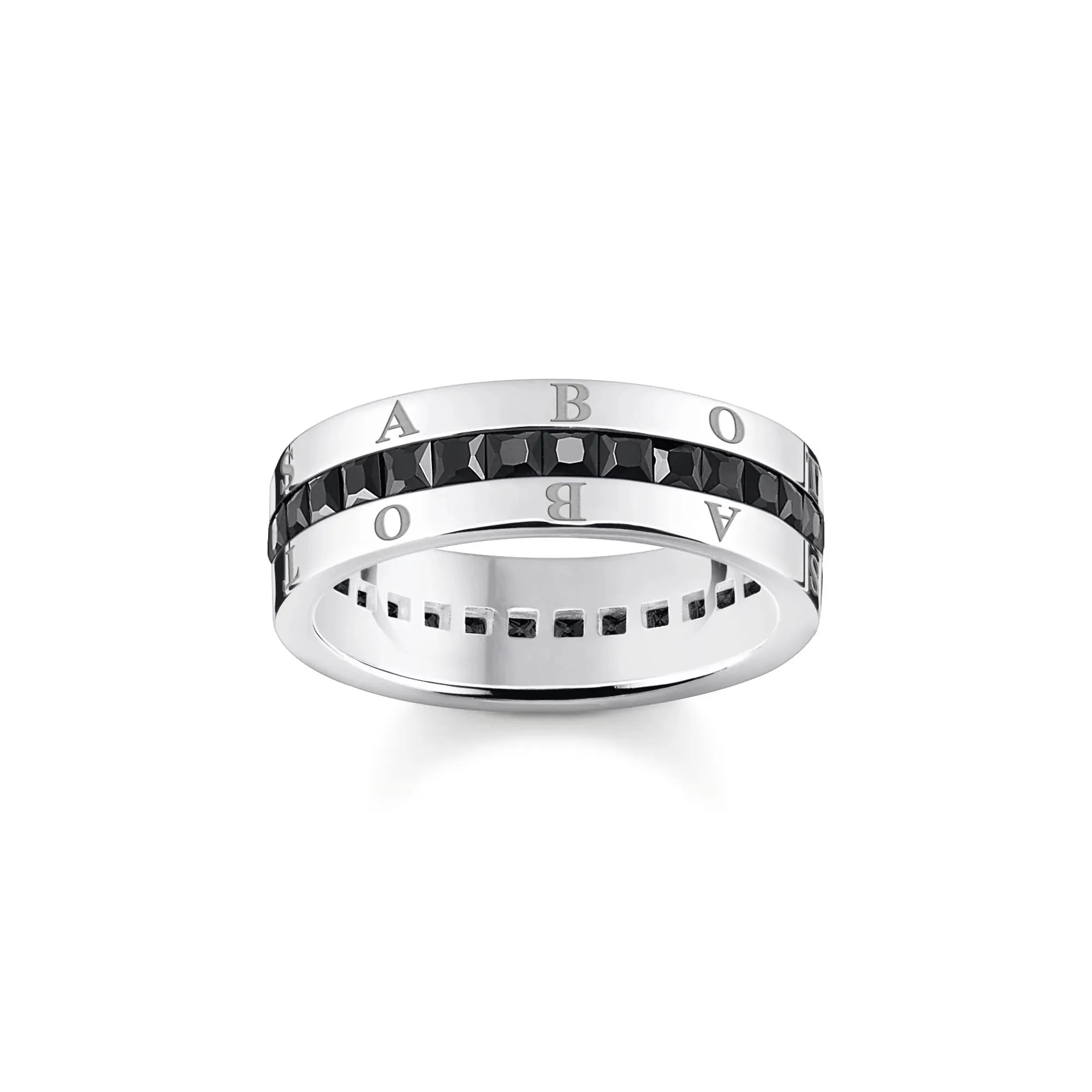 Thomas Sabo Damenringe Heritage Breiter schwarzer Bandring