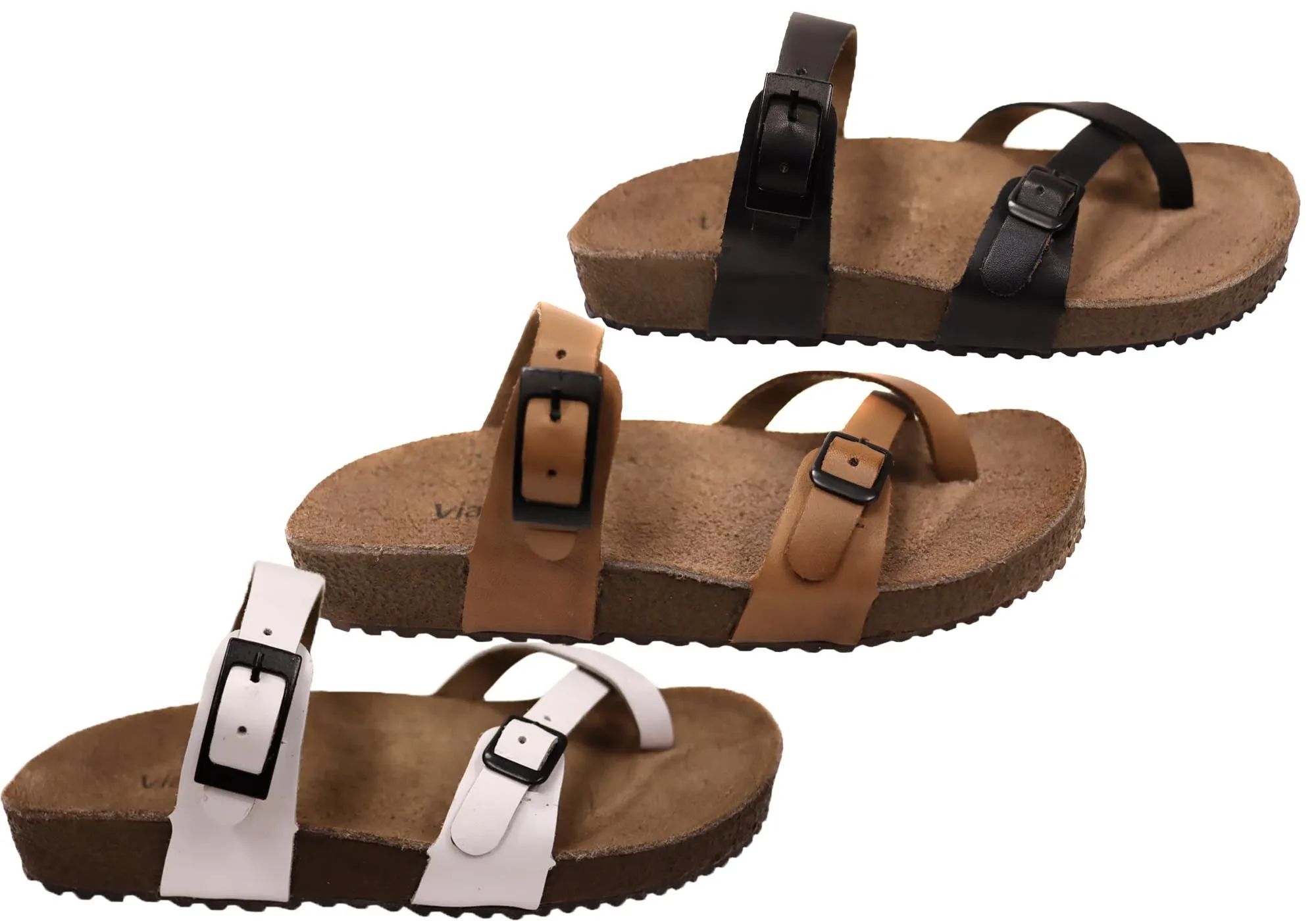 Via Paula Toto Damen Leder Bequem Thongs Sandalen Hergestellt in Brasilien Via Paula Schuhe