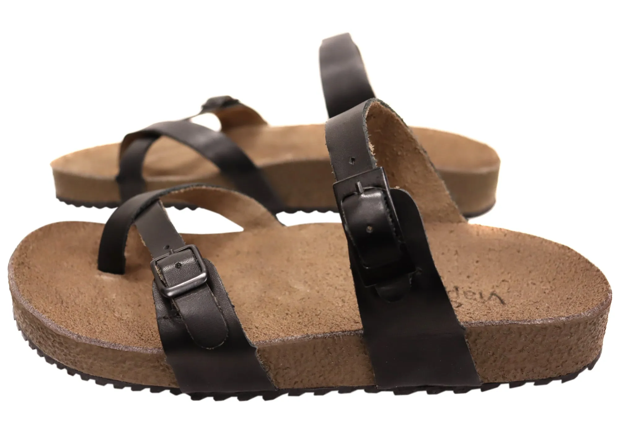 Via Paula Toto Damen Leder Bequem Thongs Sandalen Hergestellt in Brasilien Via Paula Schuhe