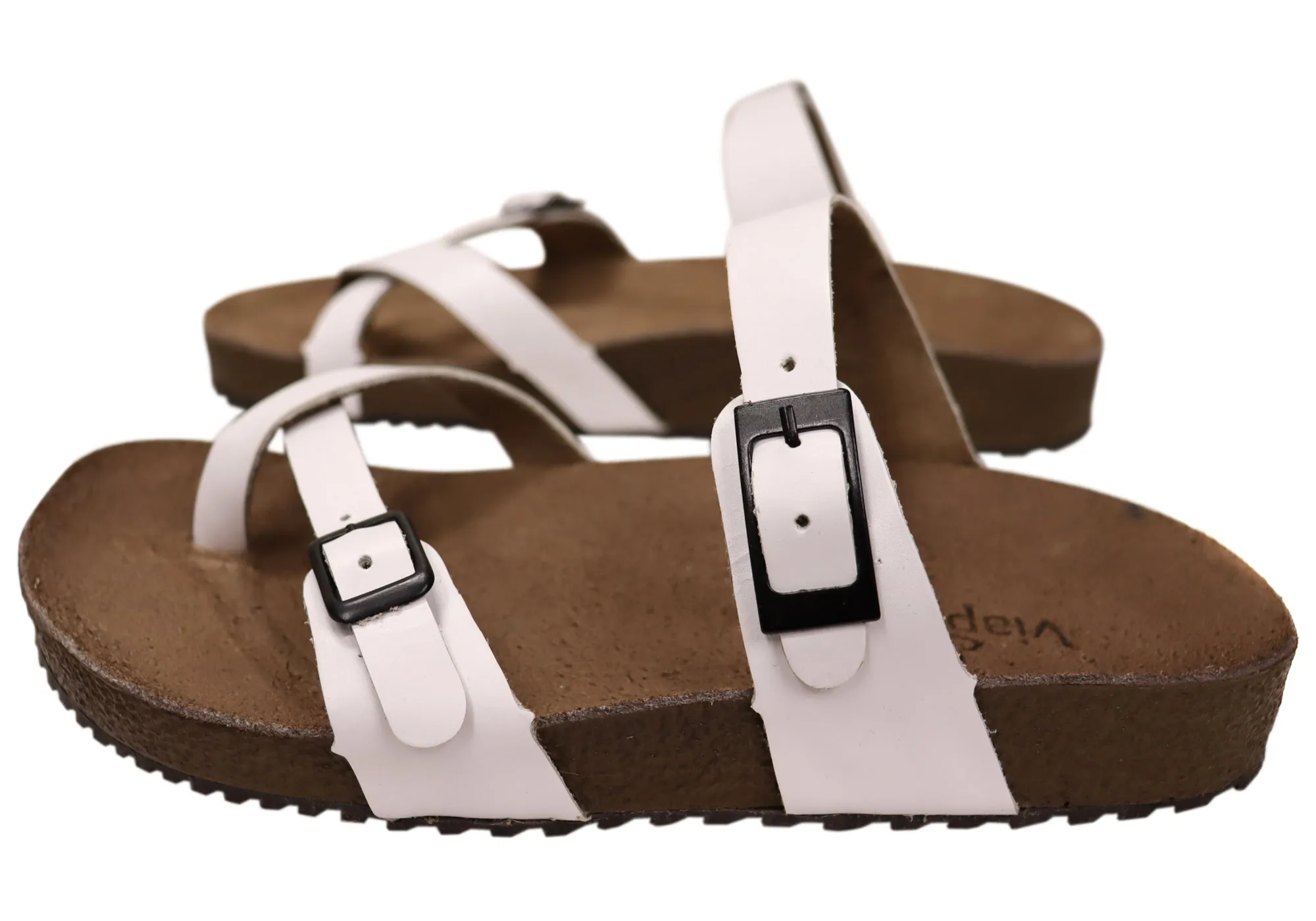 Via Paula Toto Damen Leder Bequem Thongs Sandalen Hergestellt in Brasilien Via Paula Schuhe