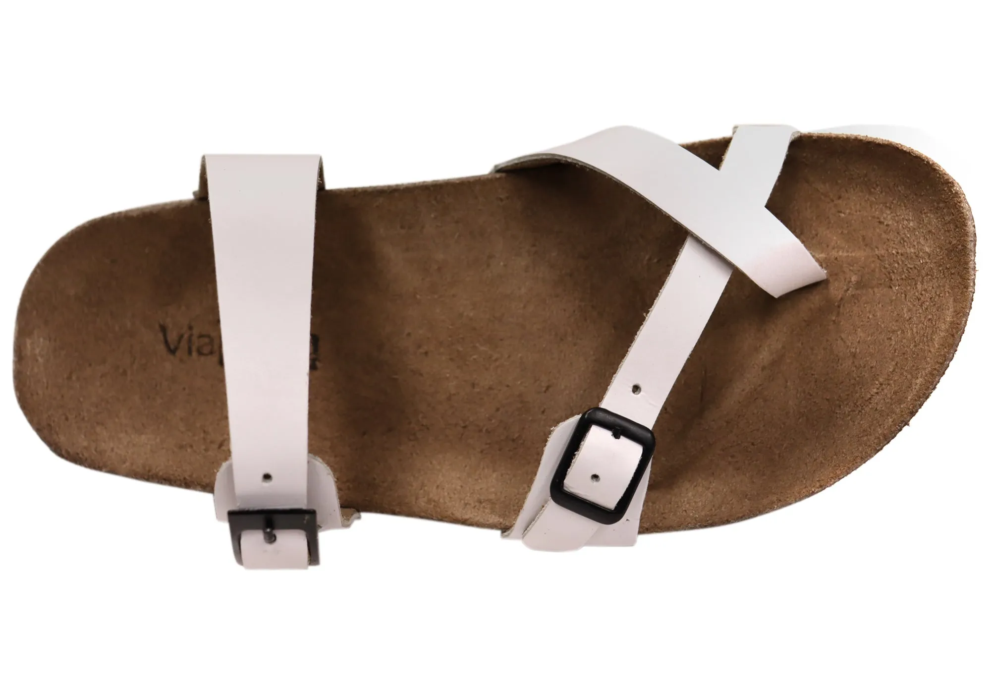Via Paula Toto Damen Leder Bequem Thongs Sandalen Hergestellt in Brasilien Via Paula Schuhe