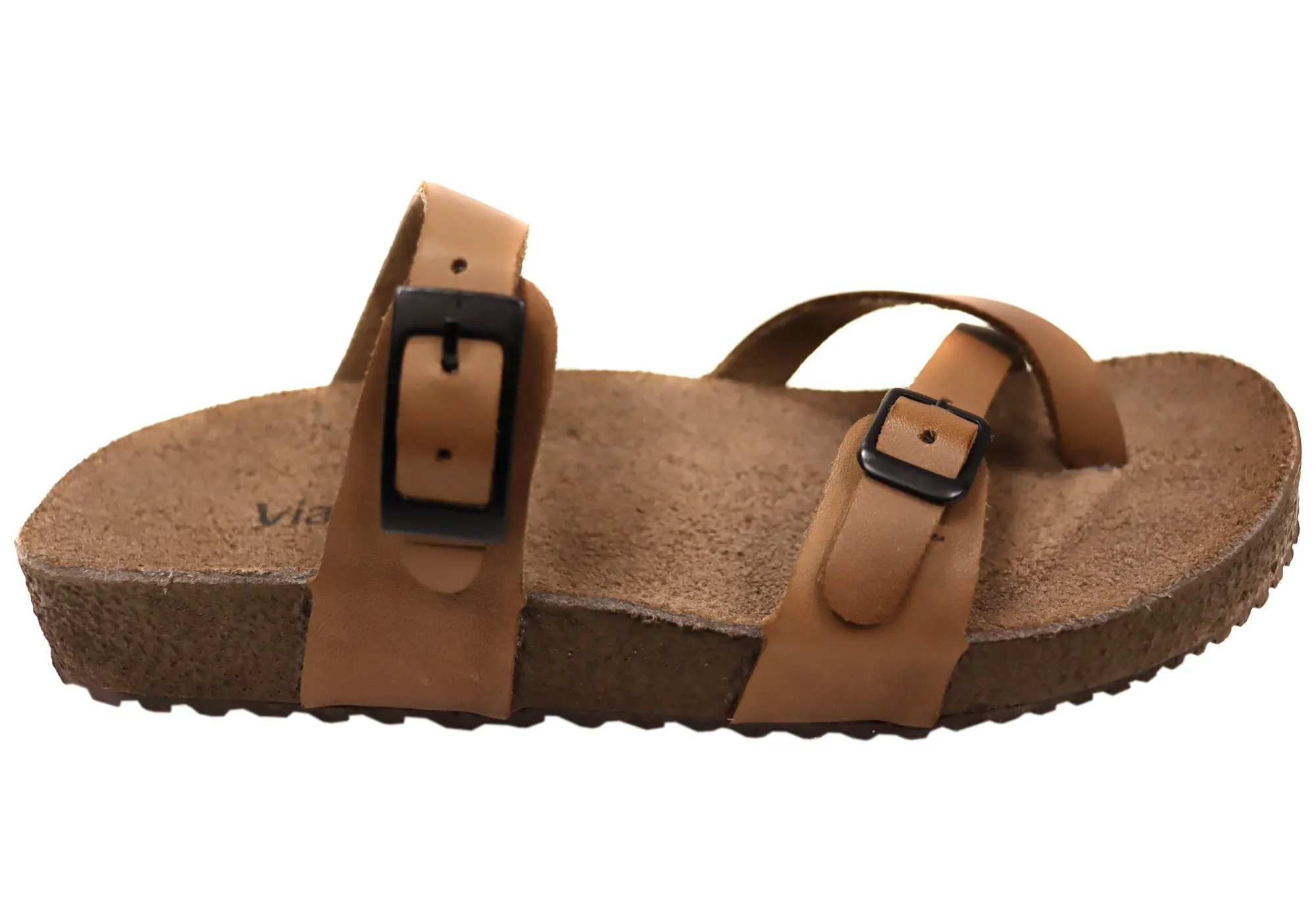 Via Paula Toto Damen Leder Bequem Thongs Sandalen Hergestellt in Brasilien Via Paula Schuhe