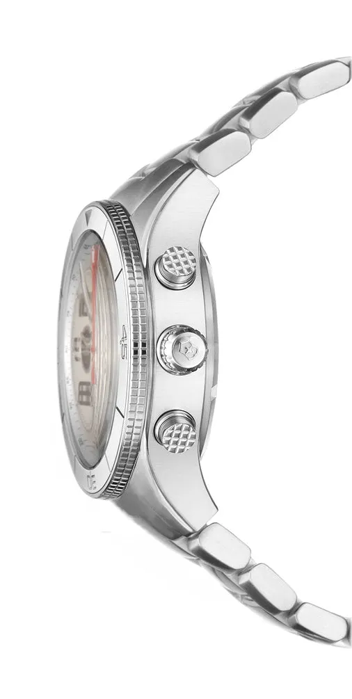 Victorinox Swiss Army Ambassador Clous de Paris Chrono Automatik Silber Zifferblatt Datum Edelstahl Herrenuhr 241191 Victorinox Swiss Army Uhren
