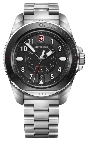 Victorinox Swiss Army Journey 1884 Edelstahl Schwarz Zifferblatt Datum Taucher Quarz Herrenuhr 242009 Victorinox Swiss Army Uhren