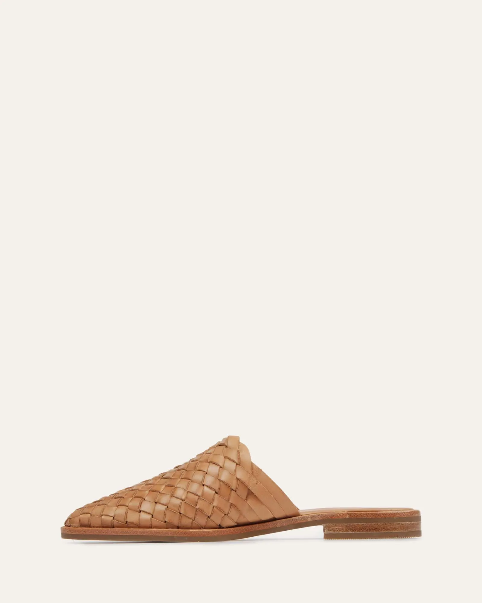 WEAVER CASUAL FLATS BRAUNES LEDER